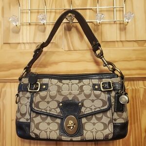 Coach Legacy 65th Anniversary Signature Monogram Leather Shoulder Bag Purse